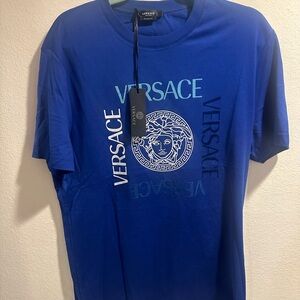 Versace Royal Blue Medusa Tee